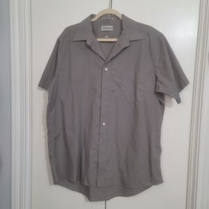 David Taylor Short-Sleeve Button-Down Shirt — Gray